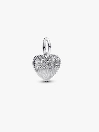 Hangende bedel met graveerbaar love-hart