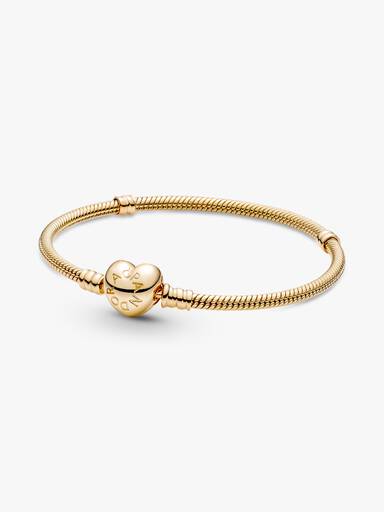 Pandora Moments Snake Chain Armband met Hartsluiting
