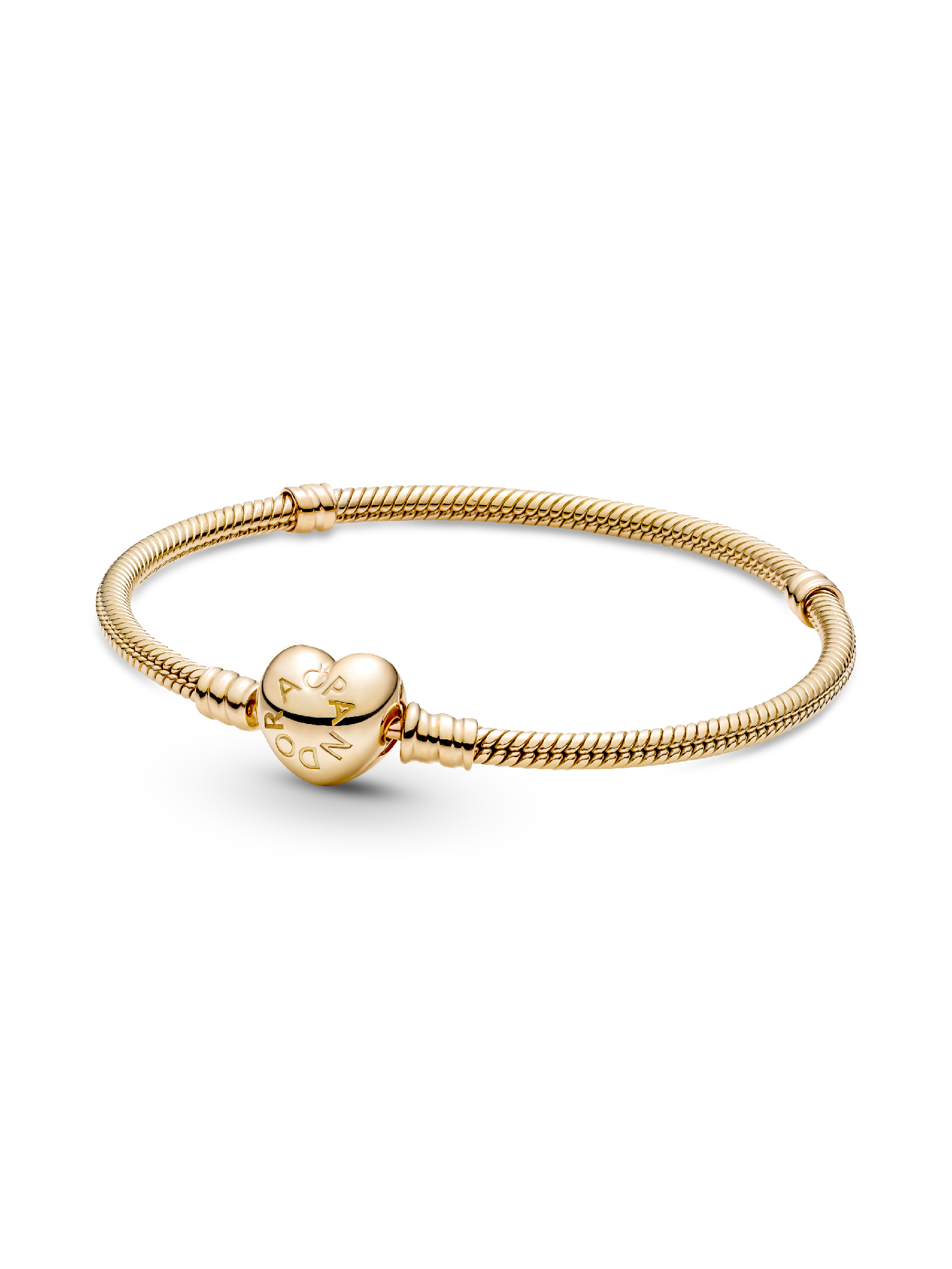 Pandora Moments Snake Chain Armband met Hartsluiting
