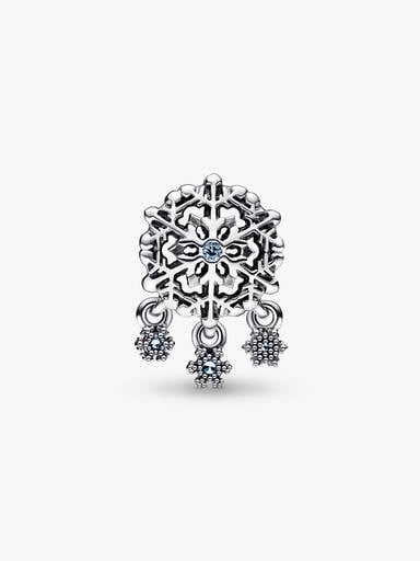 Icy Snowflake Drop Charm