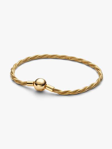 Ronde Pandora Sluiting Gedraaide Snake Chain Armband