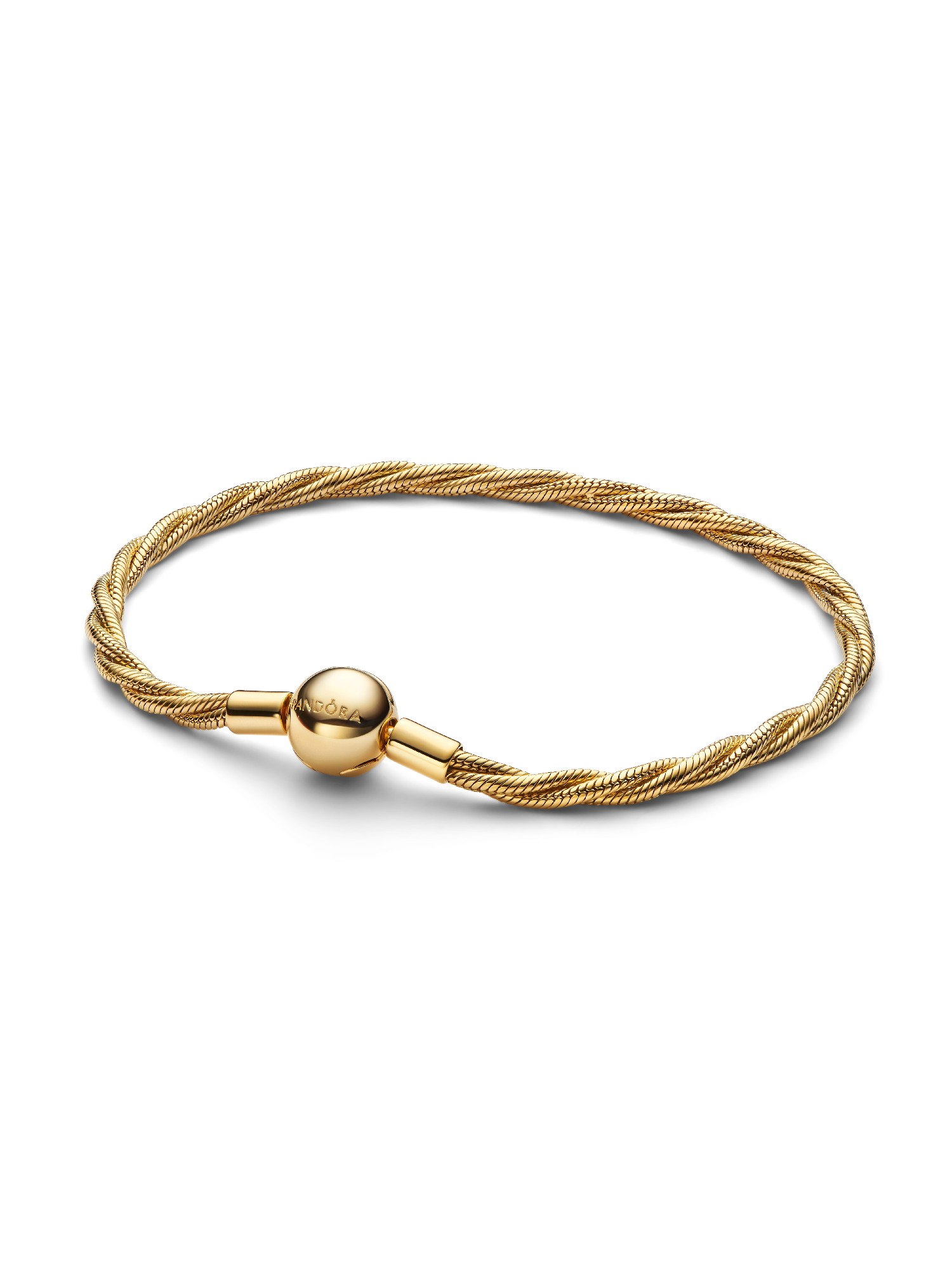 Ronde Pandora Sluiting Gedraaide Snake Chain Armband