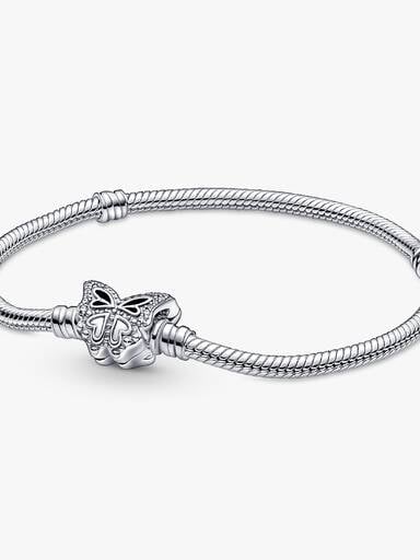 Pandora Moments Snake Chain Armband met Vlindersluiting