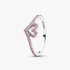 Sprankelende Wishbone Roze Hart Ring Sprankelende Wishbone Roze Hart Ring