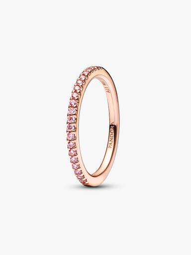 Sprankelende roze pavé bandring