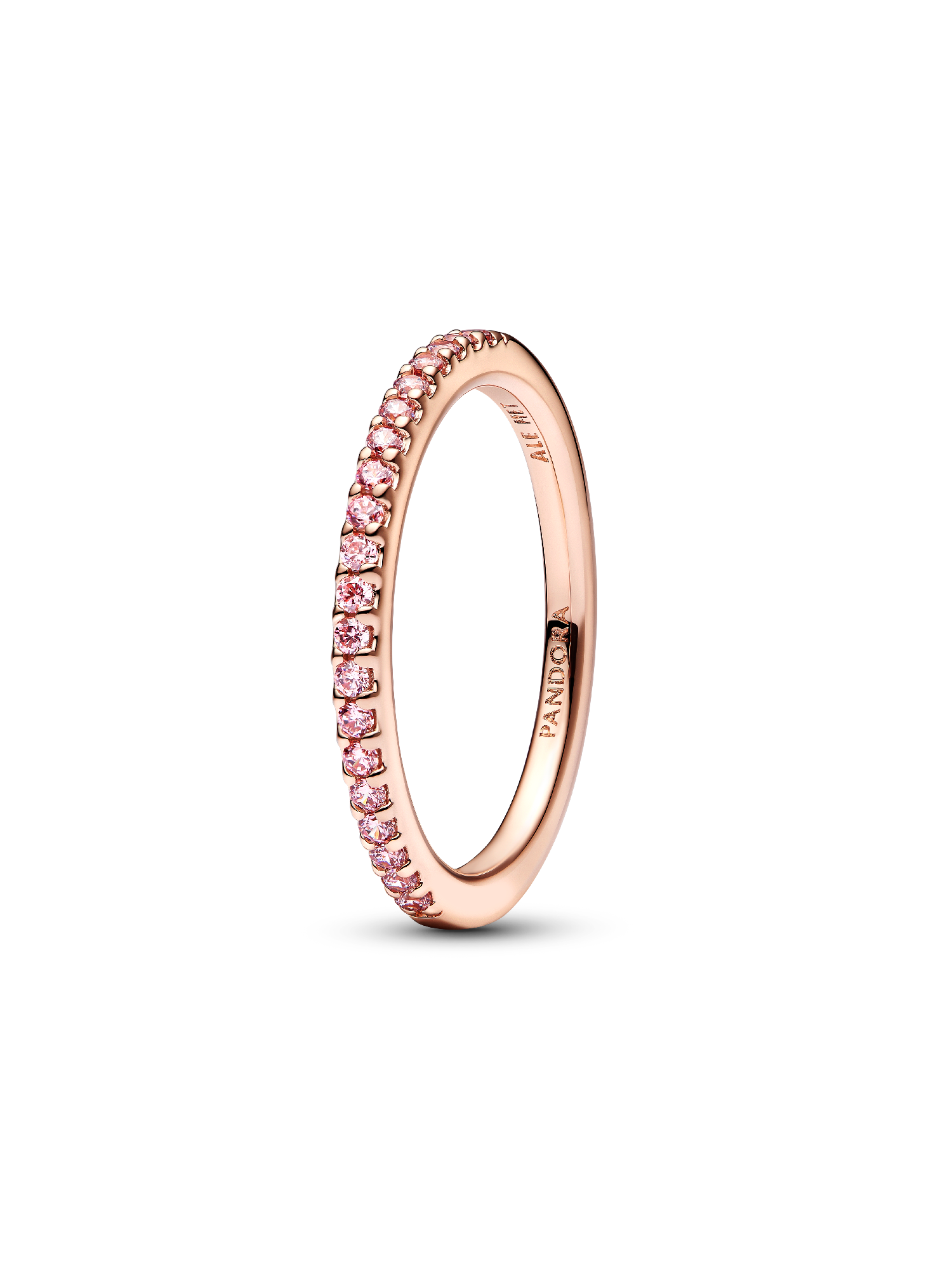 Sprankelende roze pavé bandring