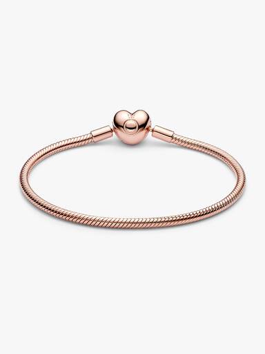 Pandora Moments slangenarmband met hartsluiting
