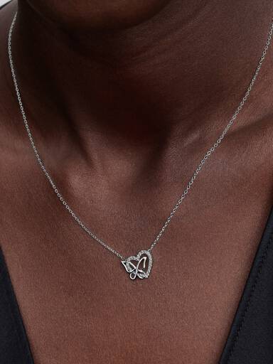 Verstrengeld Hart & Vlinder Ketting met Hanger