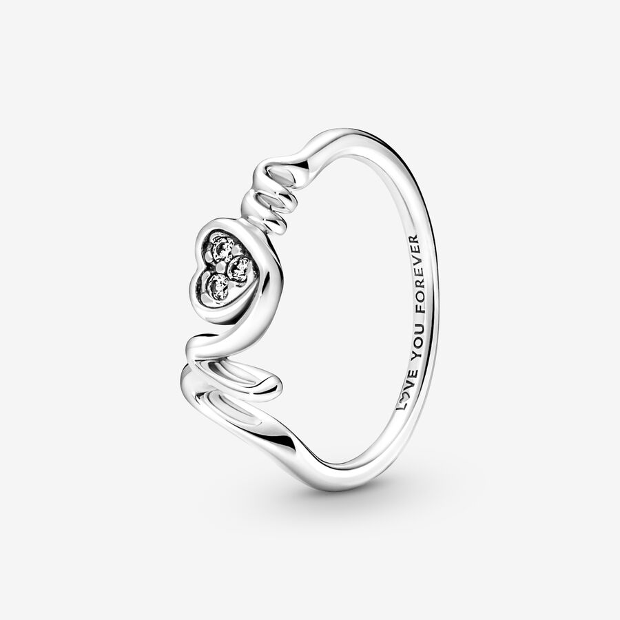 Mum Pavé Heart Ring image number 0
