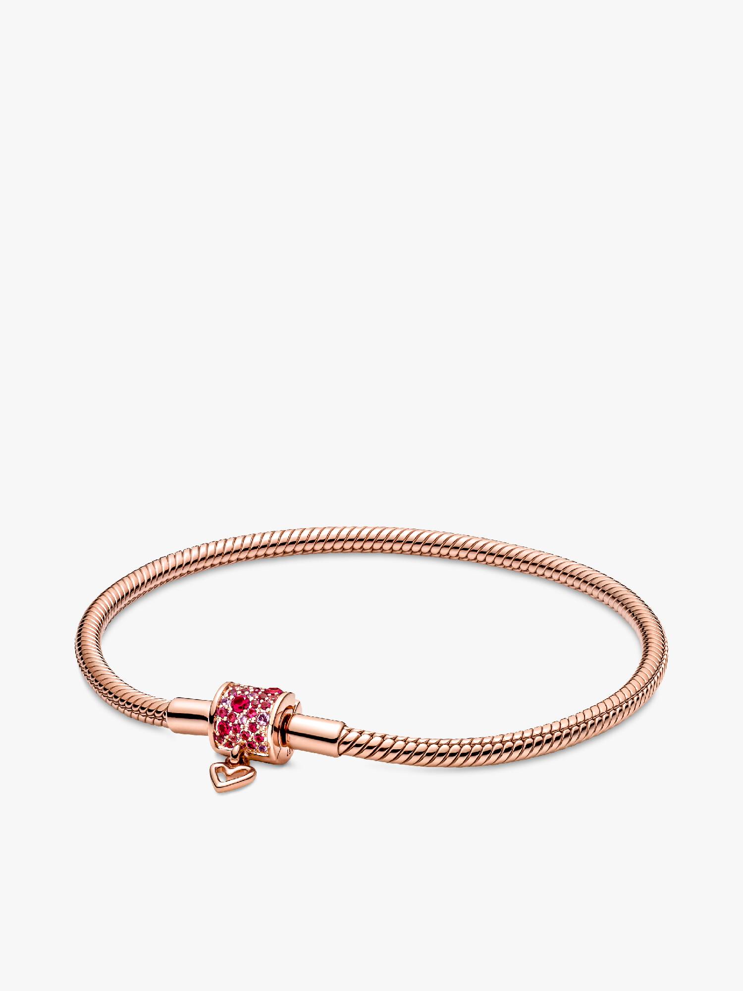 Sprankelend Geschetst Hart Snake Chain Armband