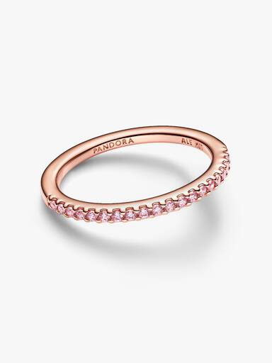 Sprankelende roze pavé bandring