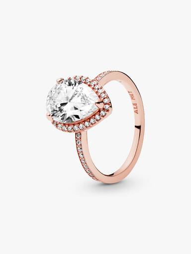 Sprankelende Traan Stralenkrans Ring