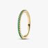Sprankelende Groene Halve Eternity Bandring Sprankelende Groene Halve Eternity Bandring