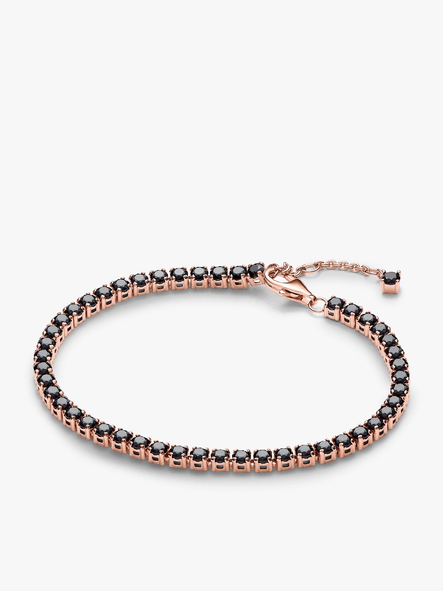 Zwarte Sprankelende Tennis Armband
