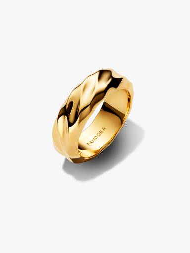 Geribbelde Brede Band Ring