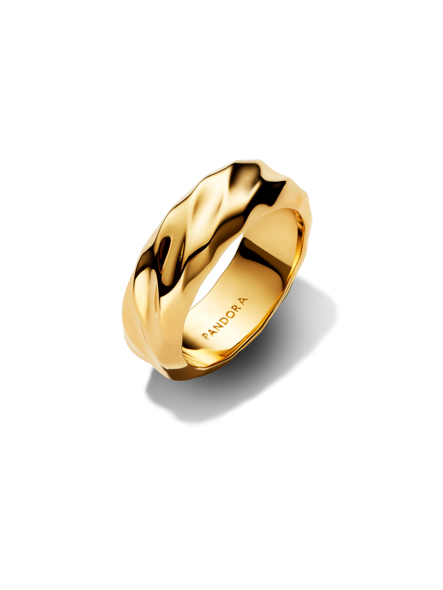 Geribbelde Brede Band Ring