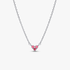 Drie Roze Stenen Hart Halsketting Drie Roze Stenen Hart Halsketting