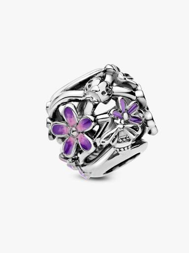 Openwork Paarse Madeliefjes Bedel