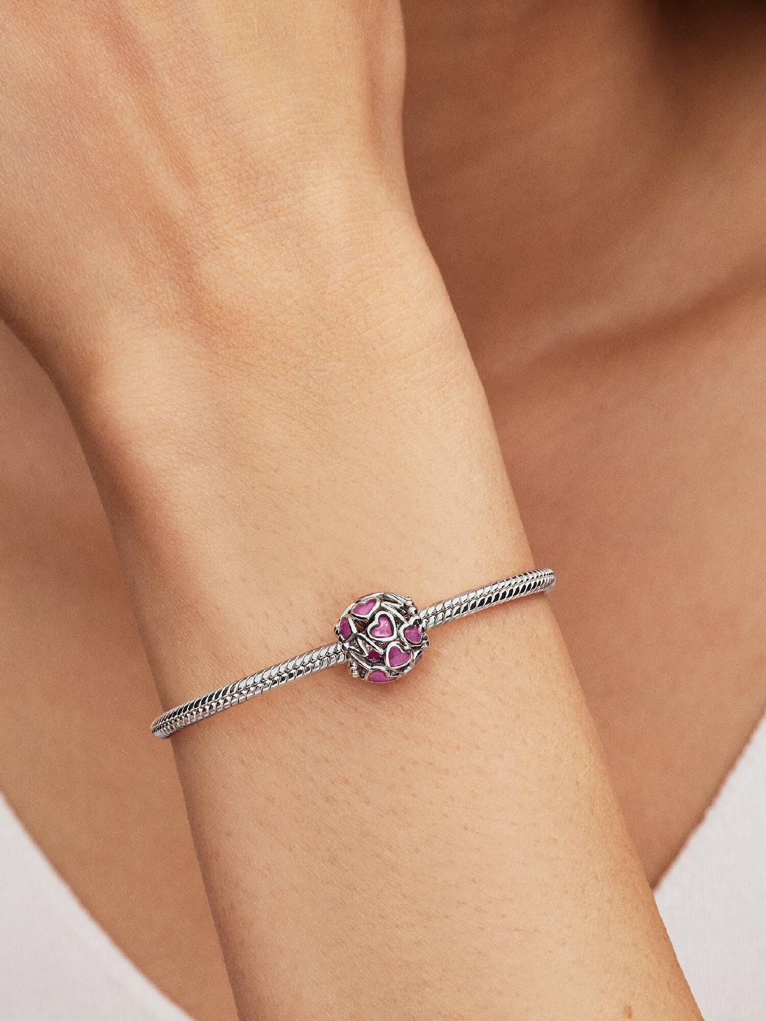Roze Opengewerkte Harten Mam Bedel 