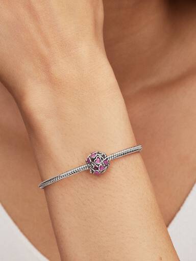 Roze Opengewerkte Harten Mam Bedel