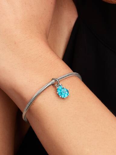 Blauwe Muranoglas Zeeslak Hangende Bedel