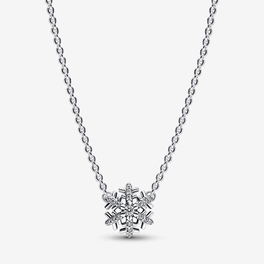 Sparkling Snowflake Pendant Necklace image number 0