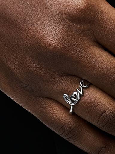 Handgeschreven love ring