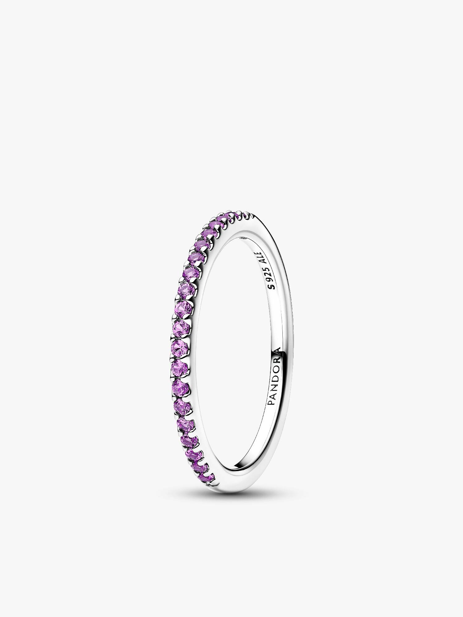 Sprankelende Paarse Halve Eternity Bandring