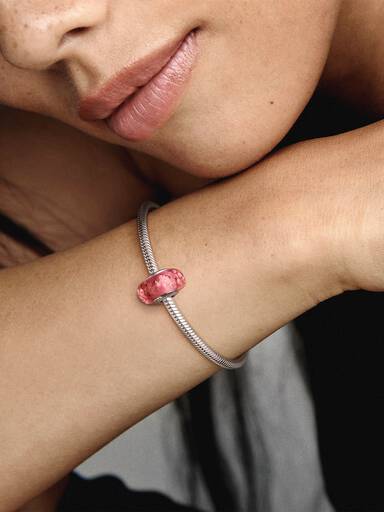 Golvende Fancy Roze Muranoglazen Bedel