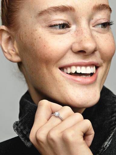 Transparante Sprankelende Kroon Solitaire Ring