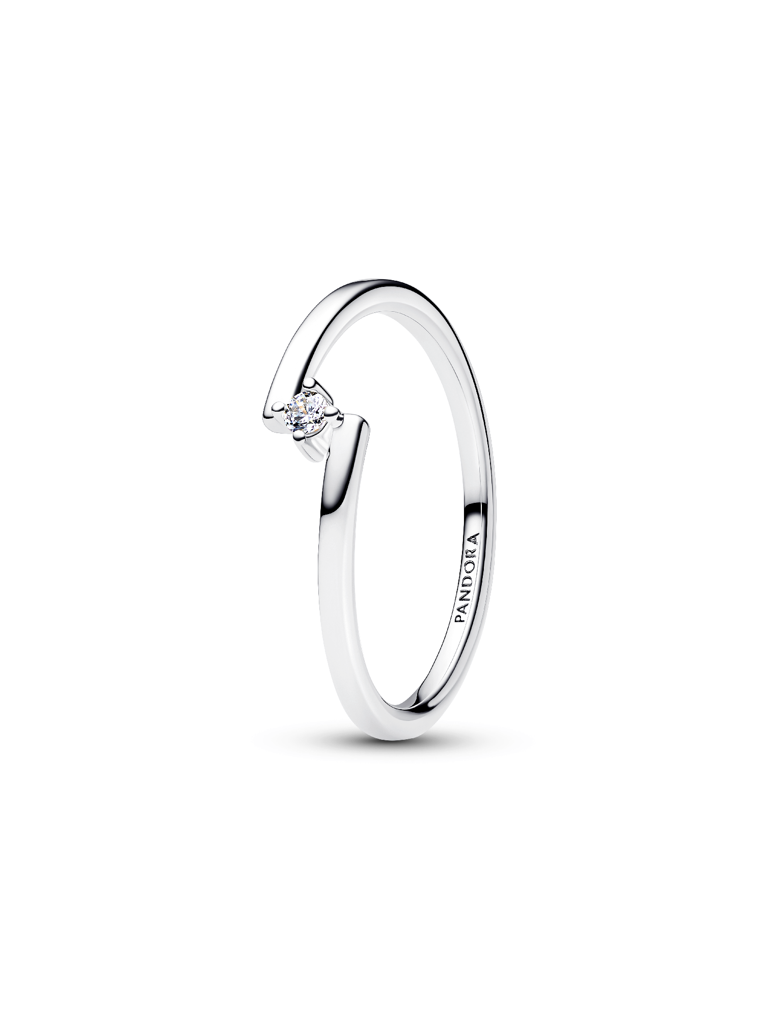 Gespleten Solitaire Ring