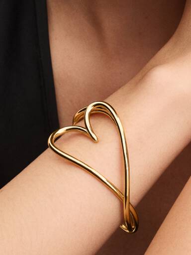Organisch Gevormde Hart Bangle